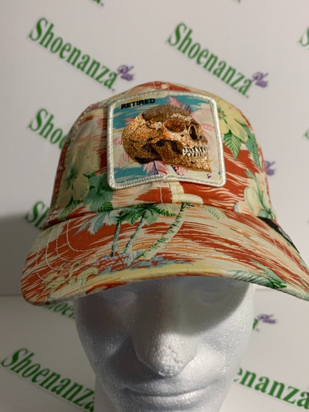 Goorin Bros Friday Drop Funemployed Forever Retired Skull Tropical Papa Hat Cap